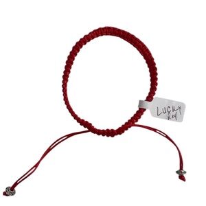Lucky Red Braided Feng Shui Chinese Bracelet, Adjustable OS
